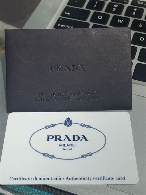 prada lining fake|Prada authenticity card.